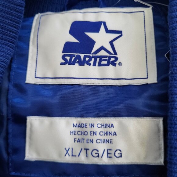 Starter  Buffalo Bills Mafia Bronx Bubble Blue Button Down Jacket Mens XL - Picture 5 of 8